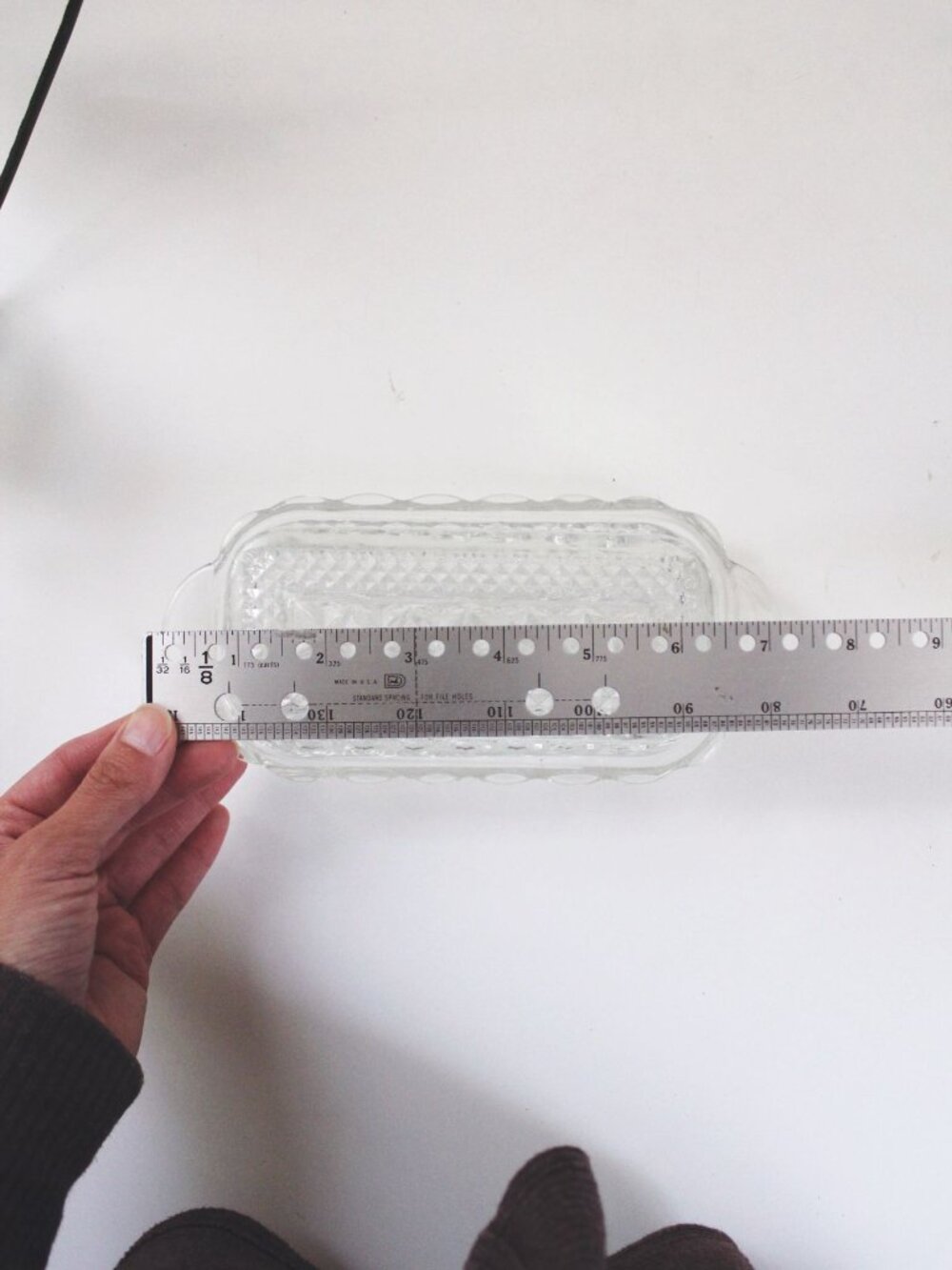 Vintage Anchor Hocking Wexford Glass Butter Dish Diamond Pressed 60s Elegant - Picture 5 of 5